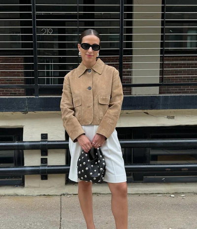 Karly - Beige Leather Jacket