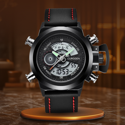 Fashion Watch with Dual Time Display