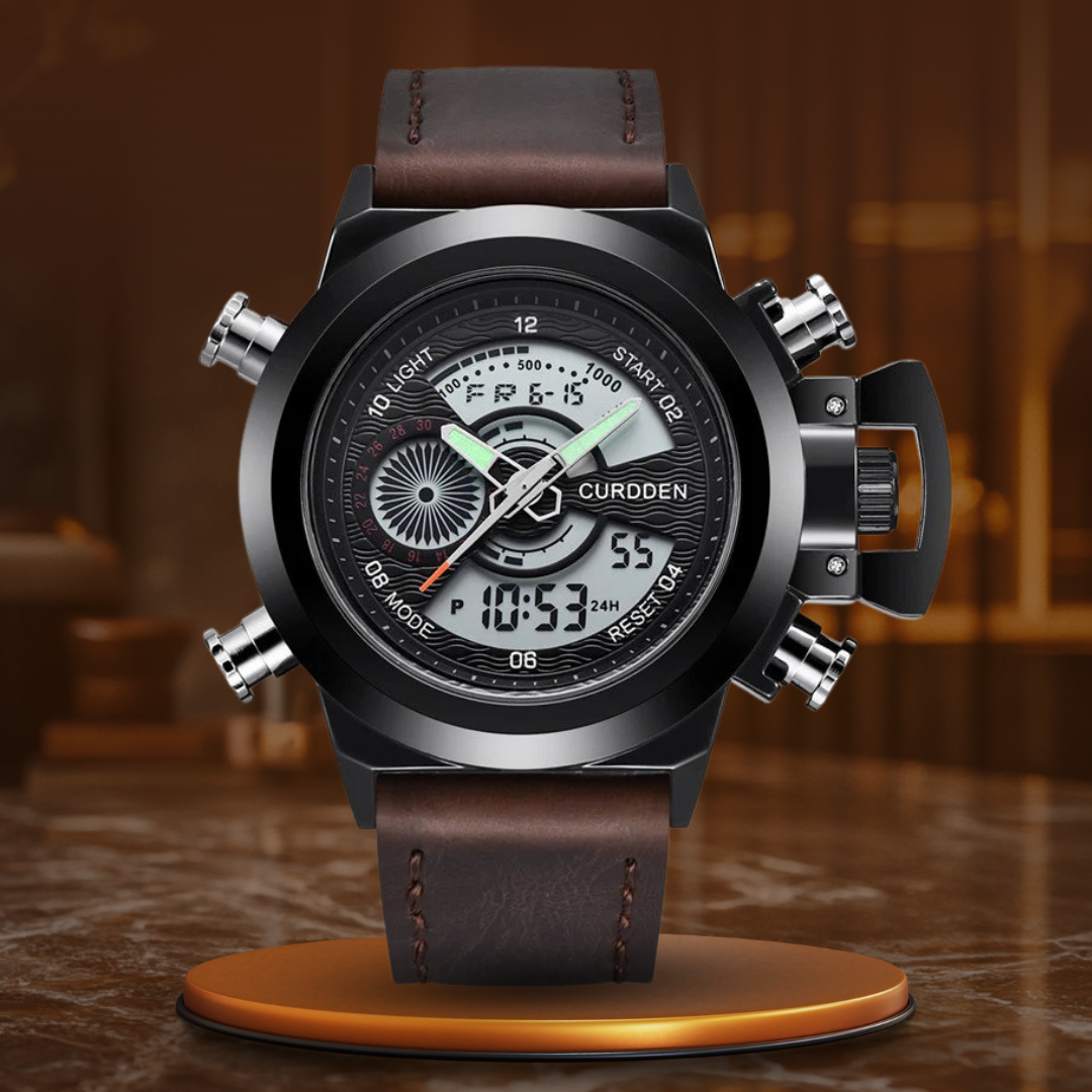 Fashion Watch with Dual Time Display
