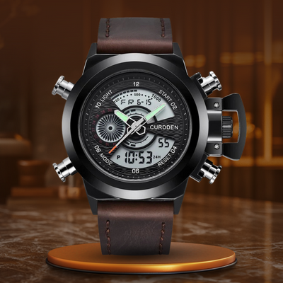 Fashion Watch with Dual Time Display