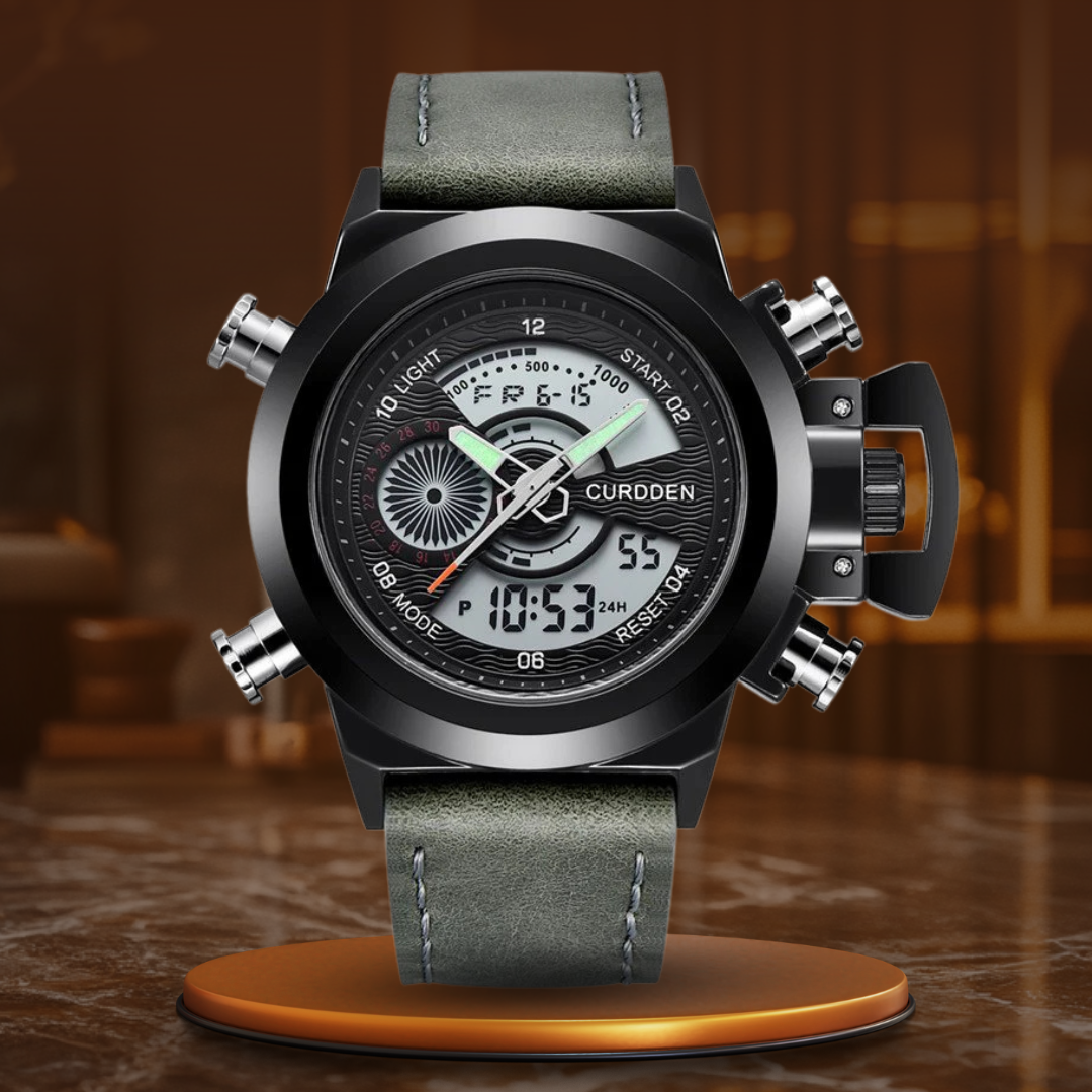 Fashion Watch with Dual Time Display