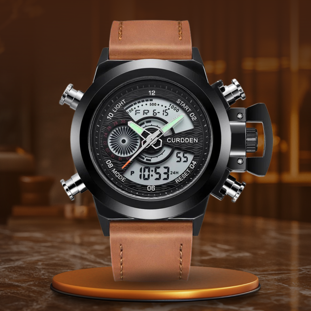 Fashion Watch with Dual Time Display