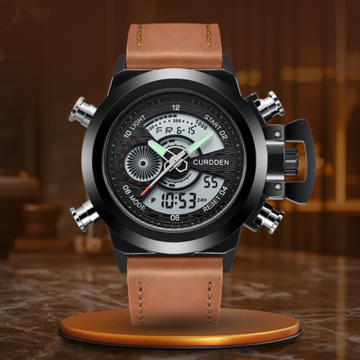 Fashion Watch with Dual Time Display