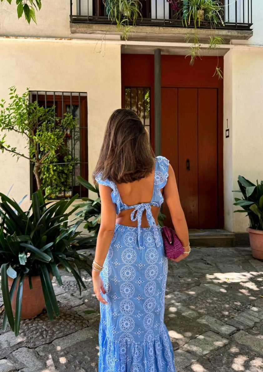 Daliah - Versatile Ruffle Deep V-Neck Maxi Dress