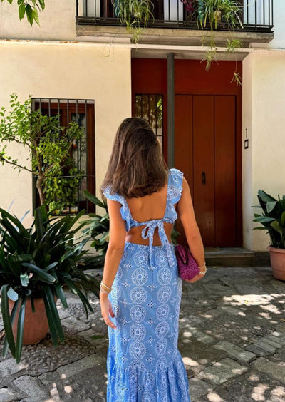 Daliah - Versatile Ruffle Deep V-Neck Maxi Dress