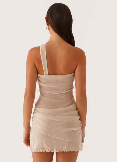 Elise | Noir Mesh Mini Dress