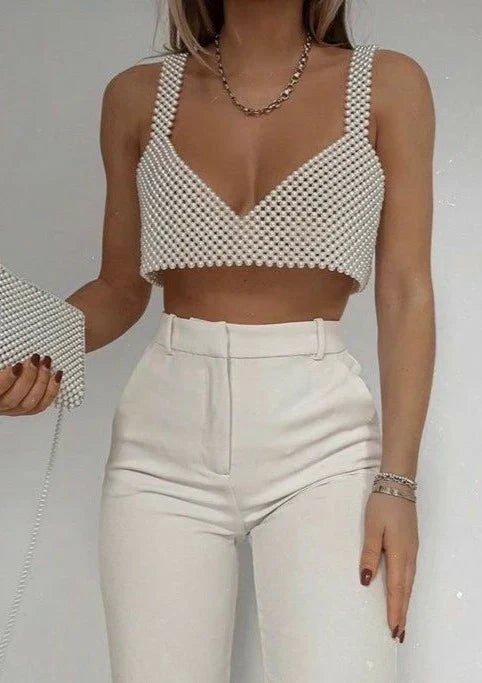 Mireille | Pearl Crop Top