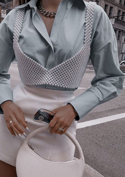 Mireille | Pearl Crop Top