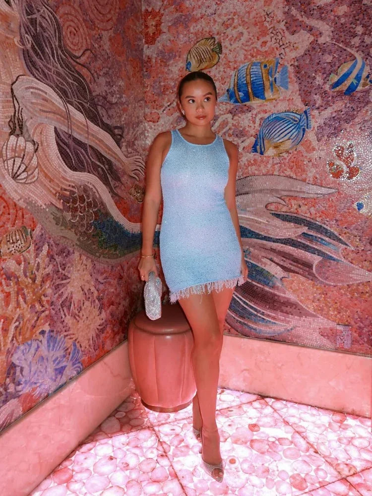 Nova | Glitter Veil Mini Dress