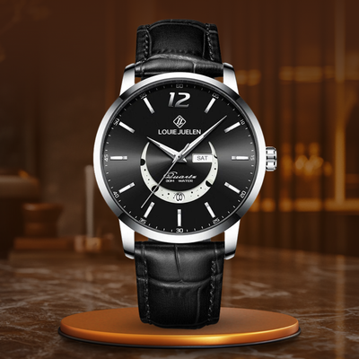 Elegant Luminous Watch with Moon Phase