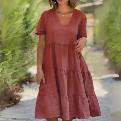 Luce | Effortless V-Neck Dress for Work & Weekend