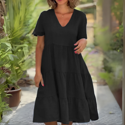 Luce | Effortless V-Neck Dress for Work & Weekend