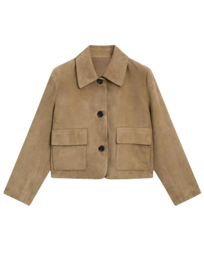Karly - Beige Leather Jacket