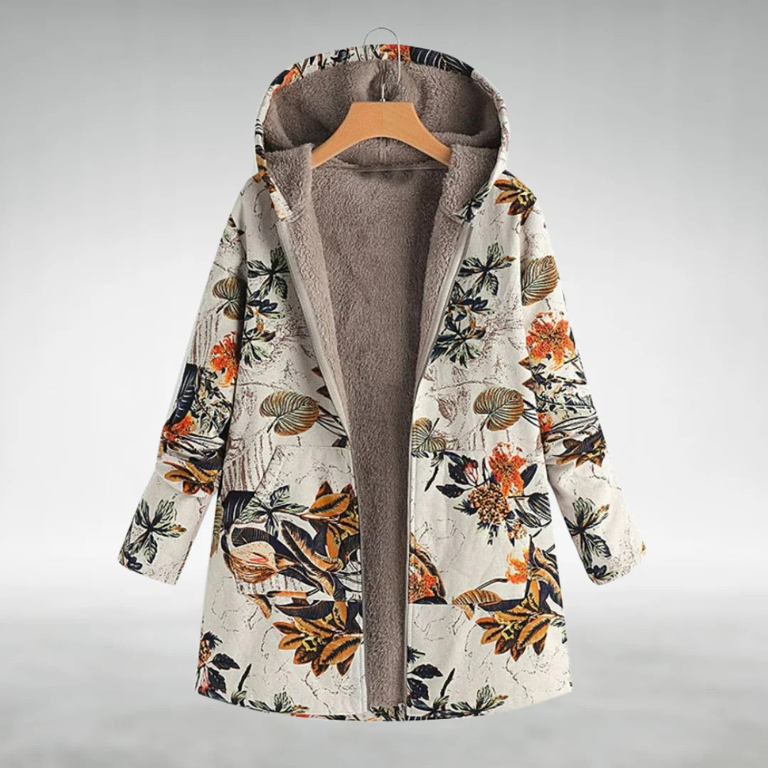 Andrea - Stylish Floral Fleece Jacket