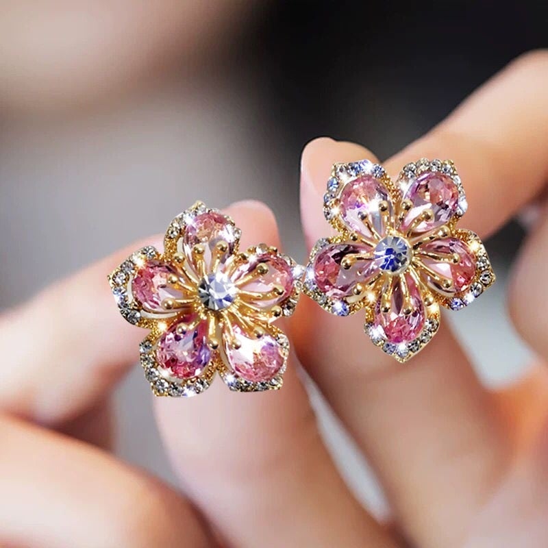 Elegant Multicolour Silver Earrings with Crystals – For an Exceptional Style