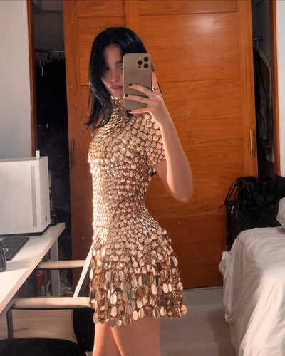 Zaria | Sequin Skater Mini Dress