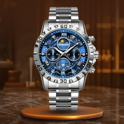 Luxurious Chronograph with Metal Strap