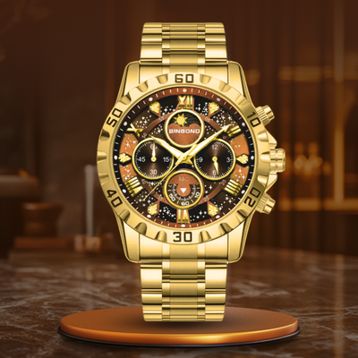 Luxurious Chronograph with Metal Strap