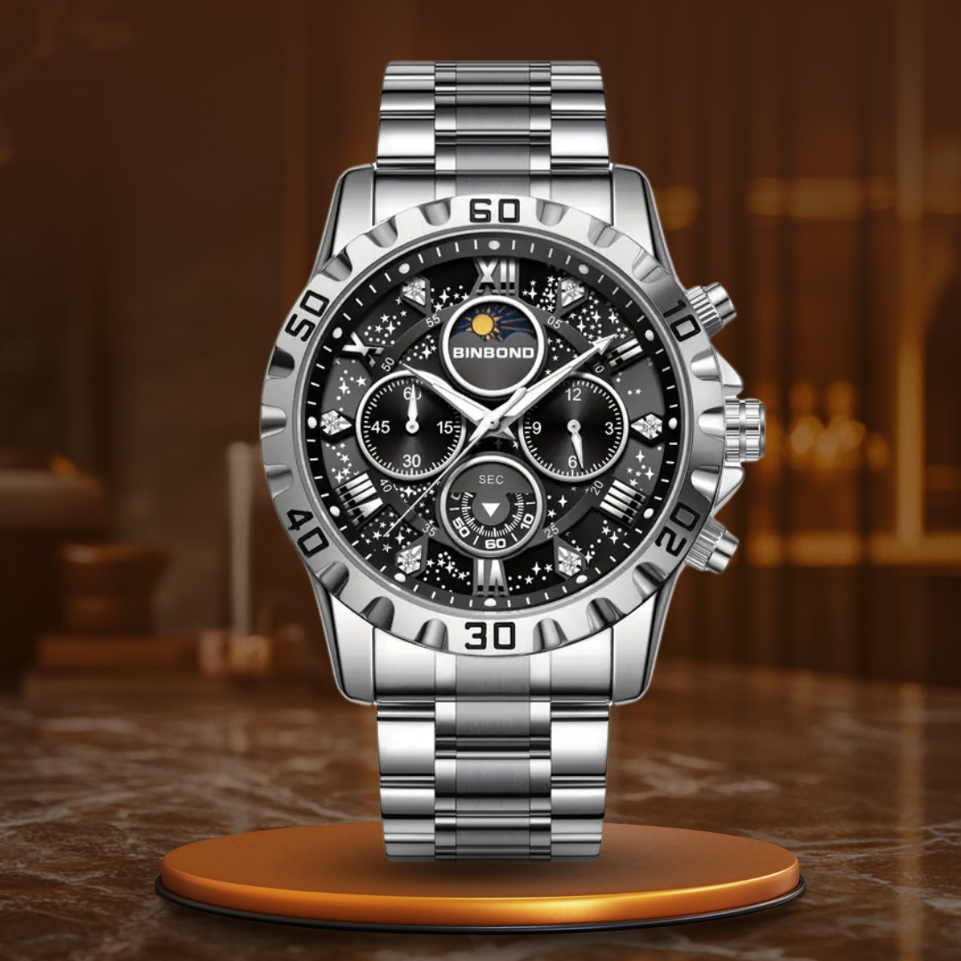 Luxurious Chronograph with Metal Strap