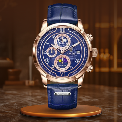 Chronograph Watch Made from Premium Leather