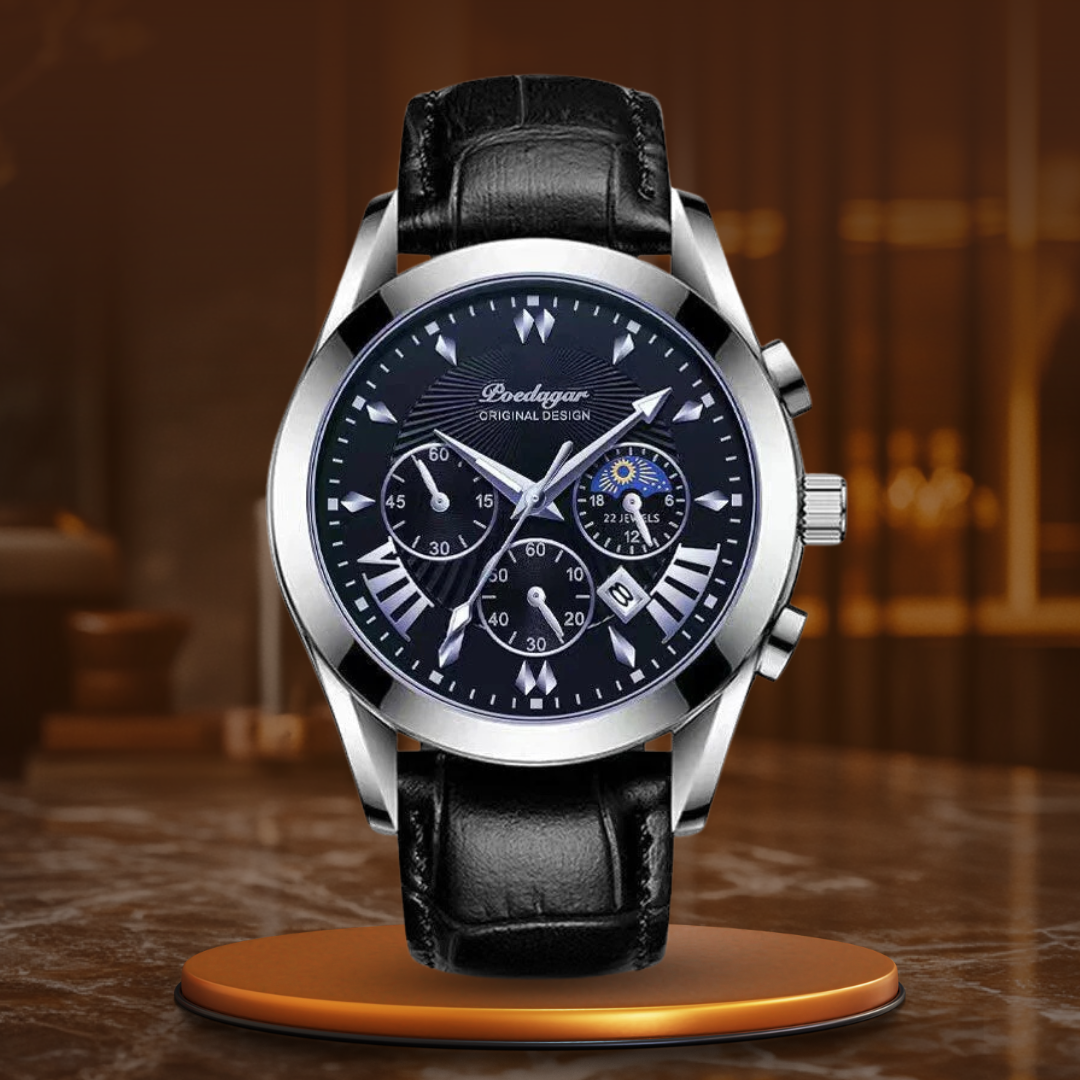 Elegant Watch with Leather Strap