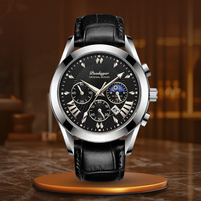 Elegant Watch with Leather Strap