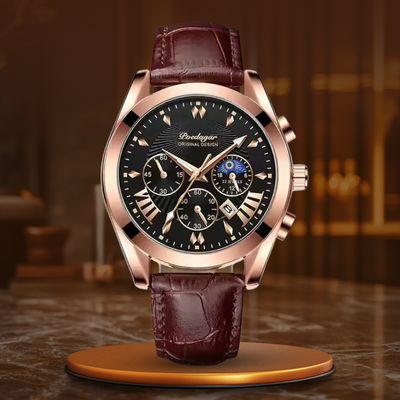 Elegant Watch with Leather Strap