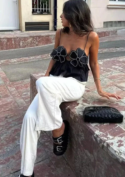 Veronica | Embellished Cropped Top