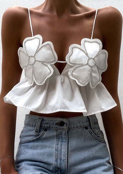Veronica | Embellished Cropped Top