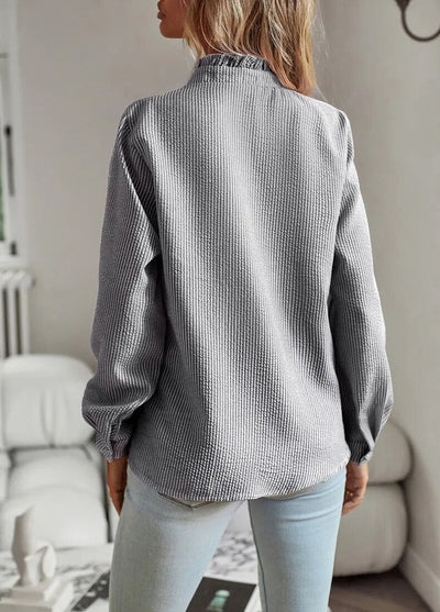 Lana | Ruffled Polo Blouse
