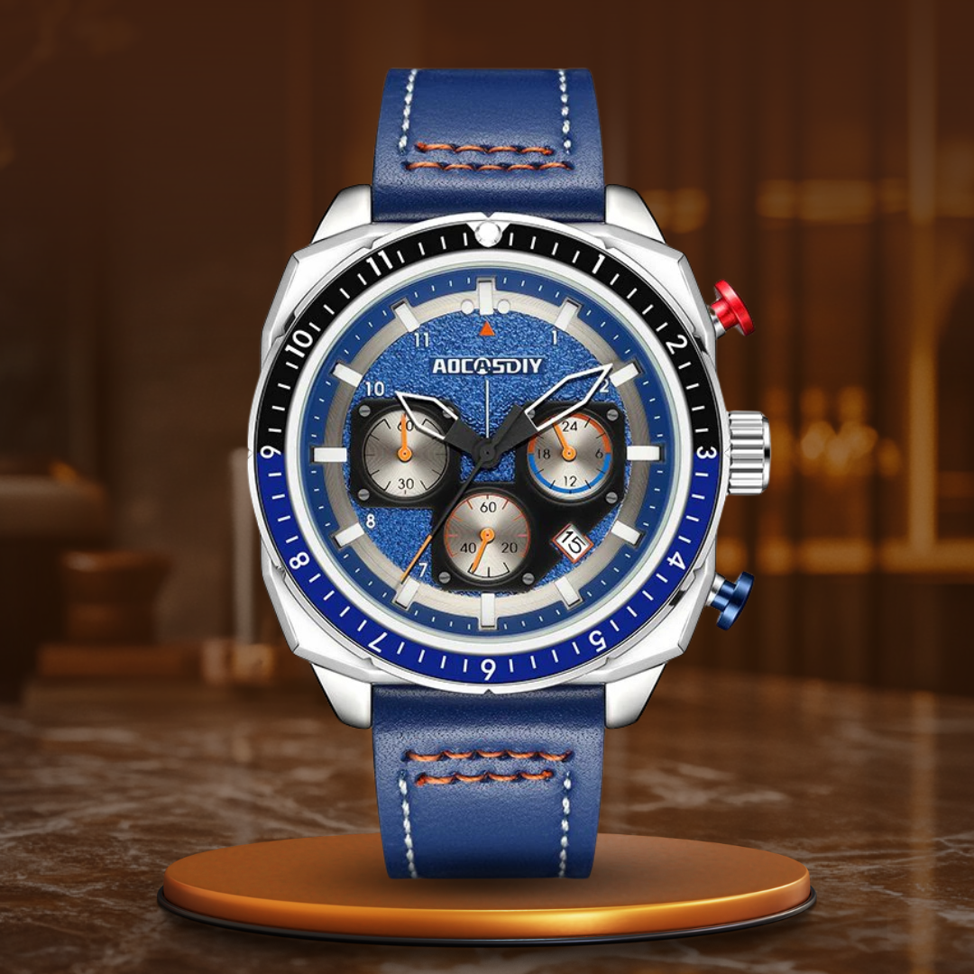 Luxurious sports chronograph watch