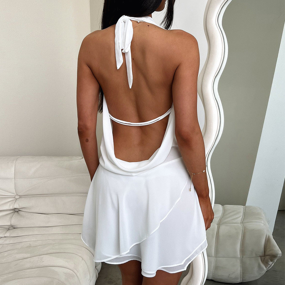 Isolde | Bold Backless Mini Dress
