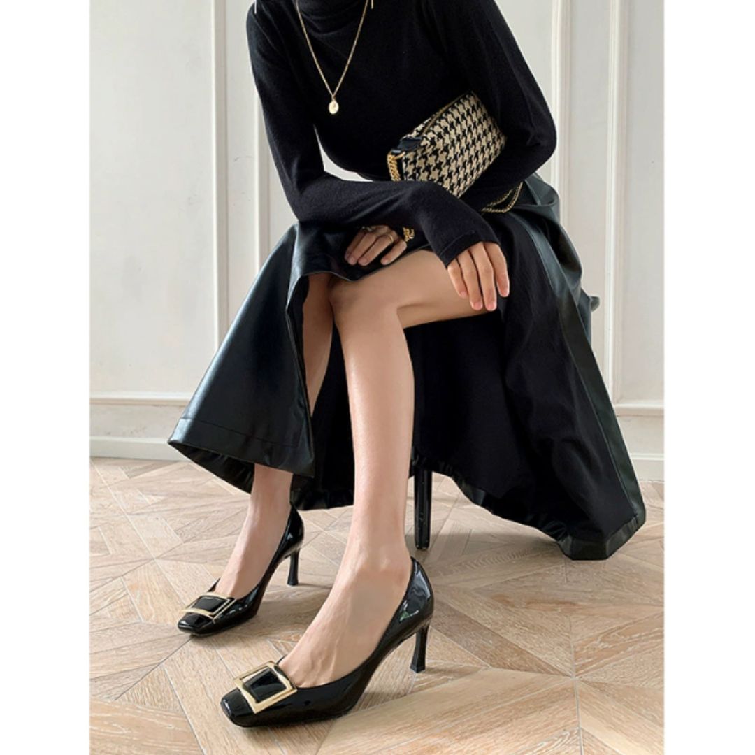 Teona™ – Elegant Sandals with Square Toe and Mid Heel