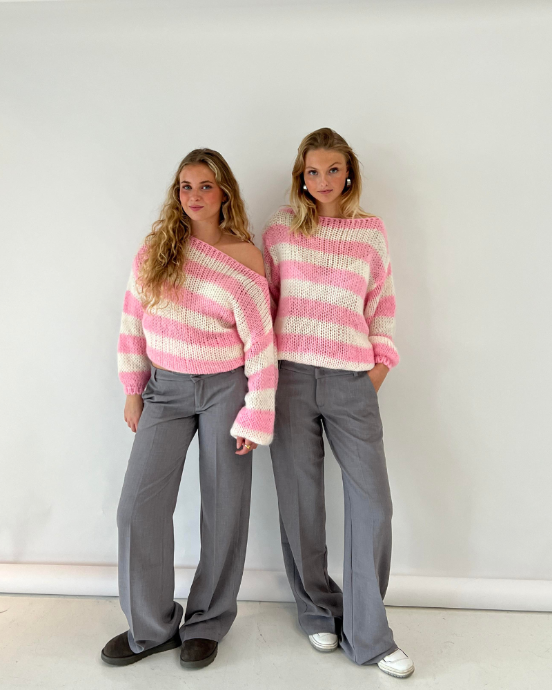 Louisa L Knitted Striped Sweater