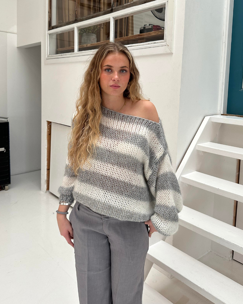 Louisa L Knitted Striped Sweater
