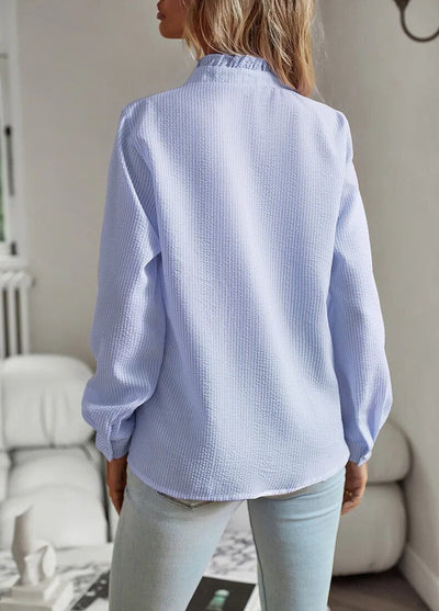 Lana | Ruffled Polo Blouse