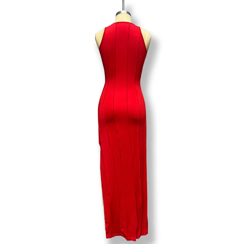 Bold Side-Slit Dress