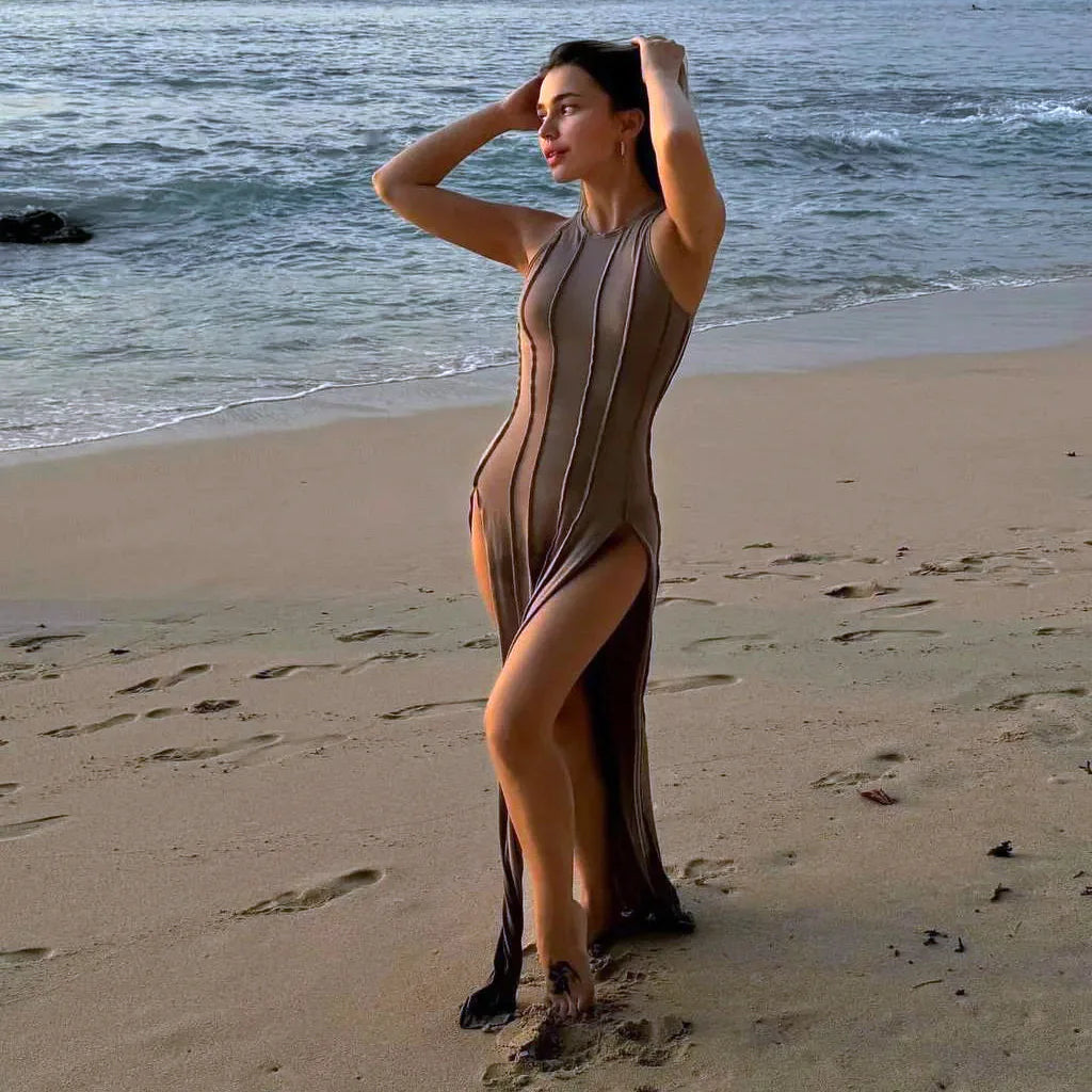 Bold Side-Slit Dress