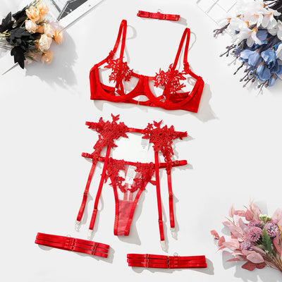 Elena - 3-Piece French Lingerie Set