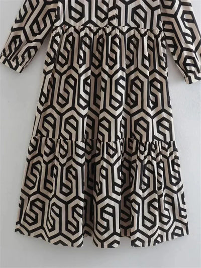 Geometric Print Dress