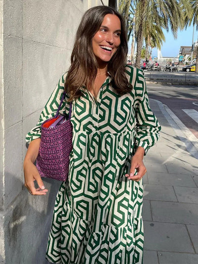 Geometric Print Dress