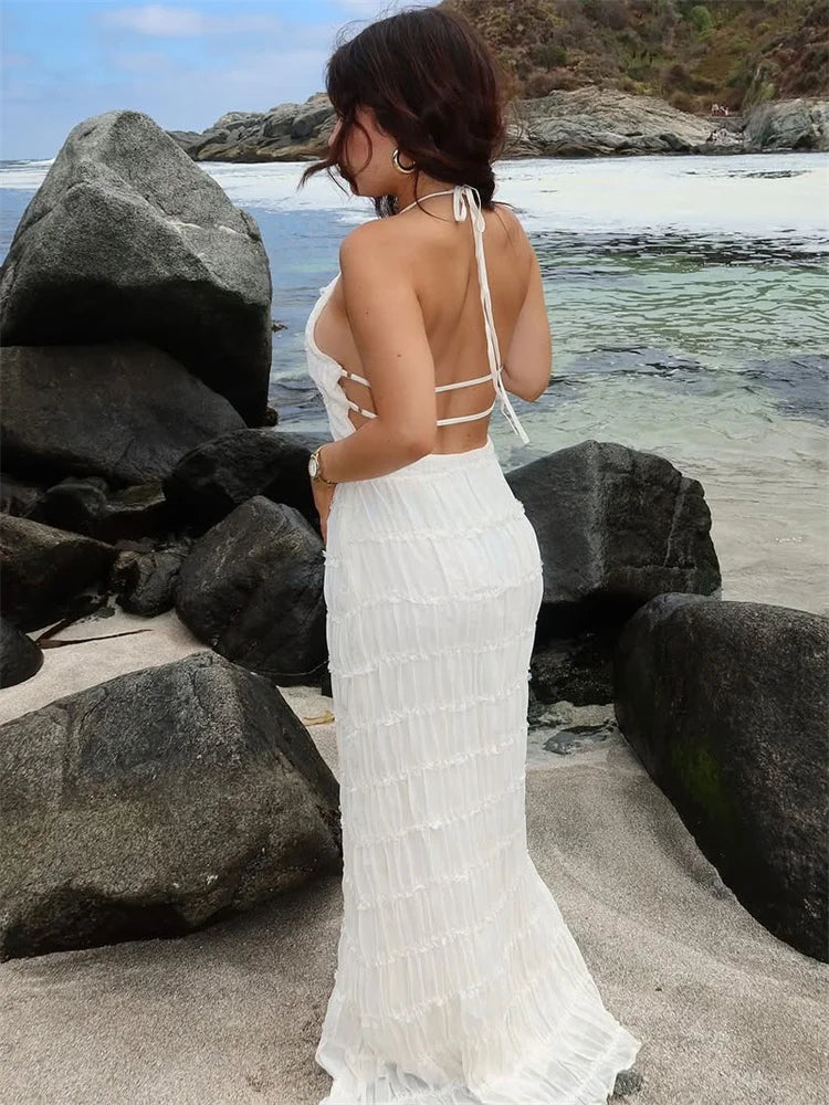 Rita - Chic Backless Patchwork Maxi Dress