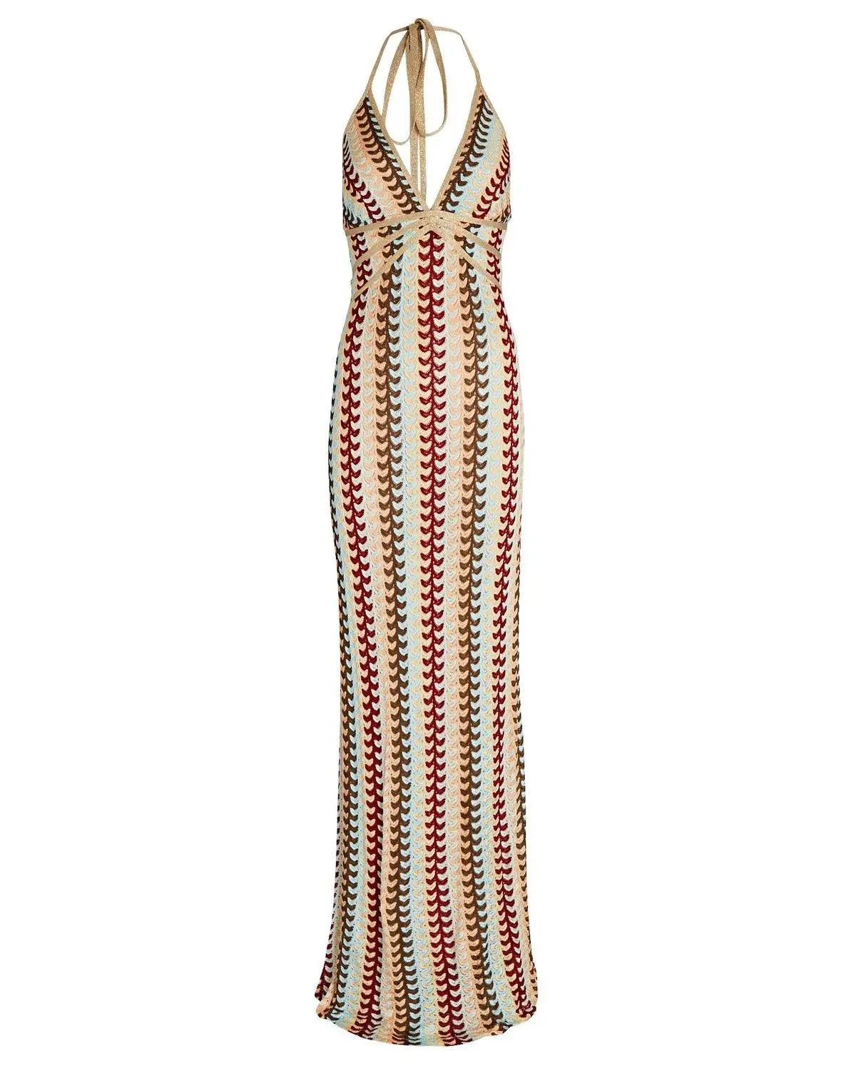 Klea - Elegant Halter Backless Maxi Dress