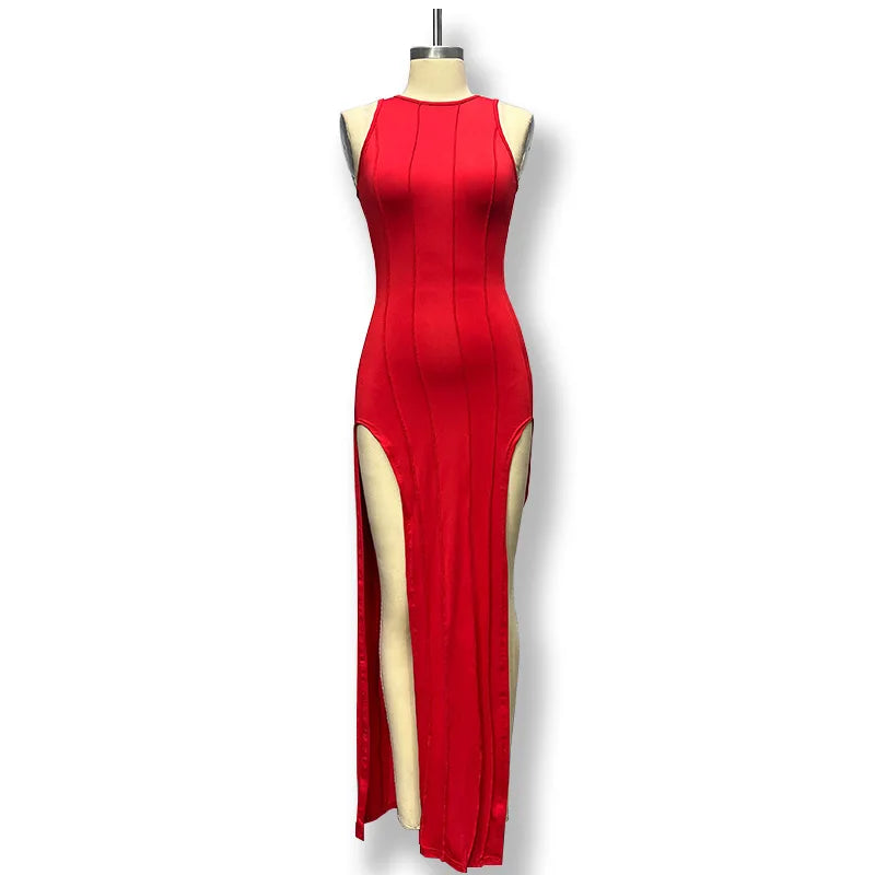 Bold Side-Slit Dress