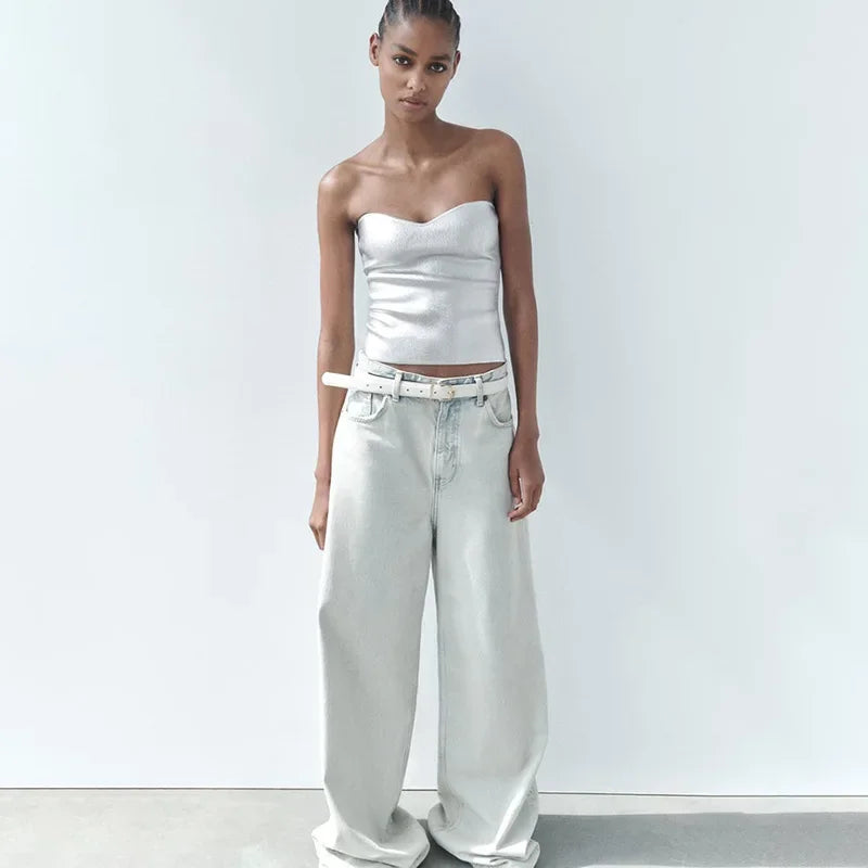 Dahlia | Strapless Shine Top