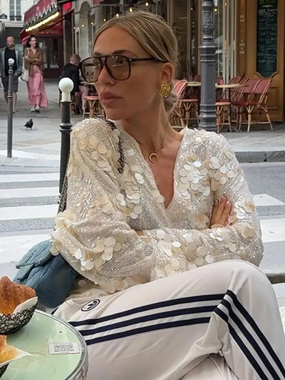 Sable | Luxe Sequin Blouse