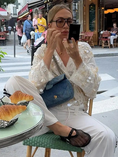 Sable | Luxe Sequin Blouse