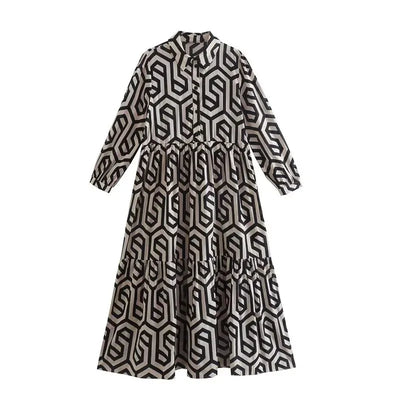 Geometric Print Dress