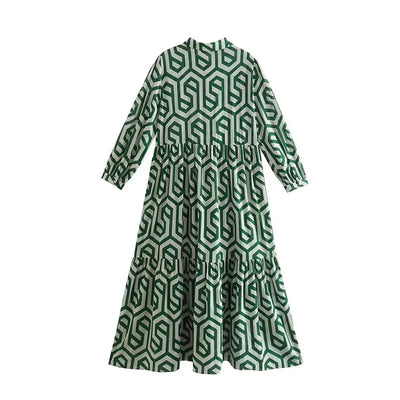 Geometric Print Dress