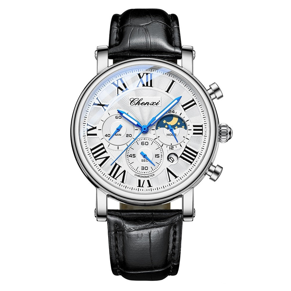 Luxurious Quartz Watch Made from Elegant Leather